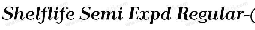 Shelflife Semi Expd Regular字体转换